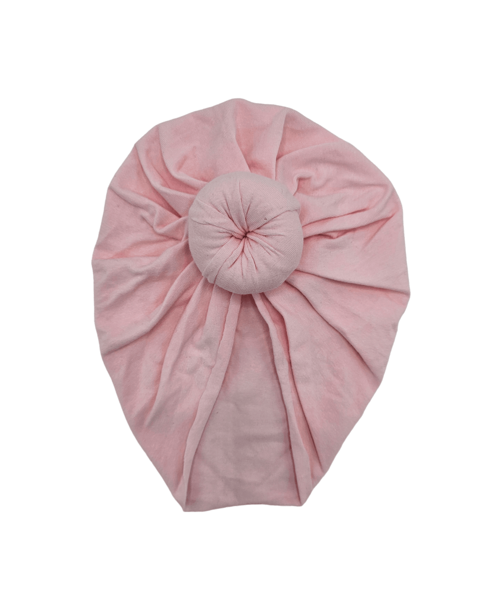 Light Pink Turban Hat with Donut For Newborn to 6 Months Old - Image 2