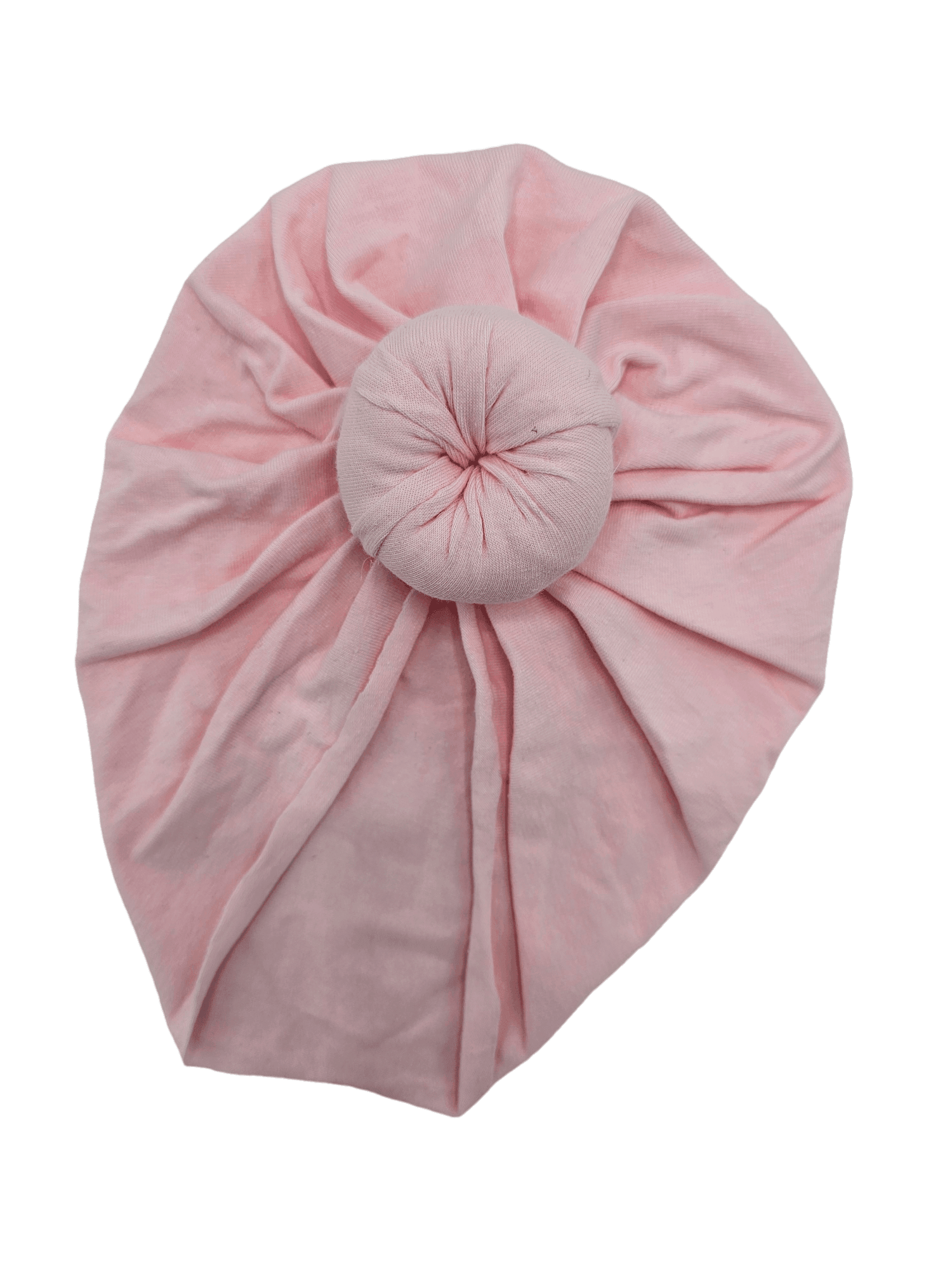 Light Pink Turban Hat with Donut For Newborn to 6 Months Old - Image 3