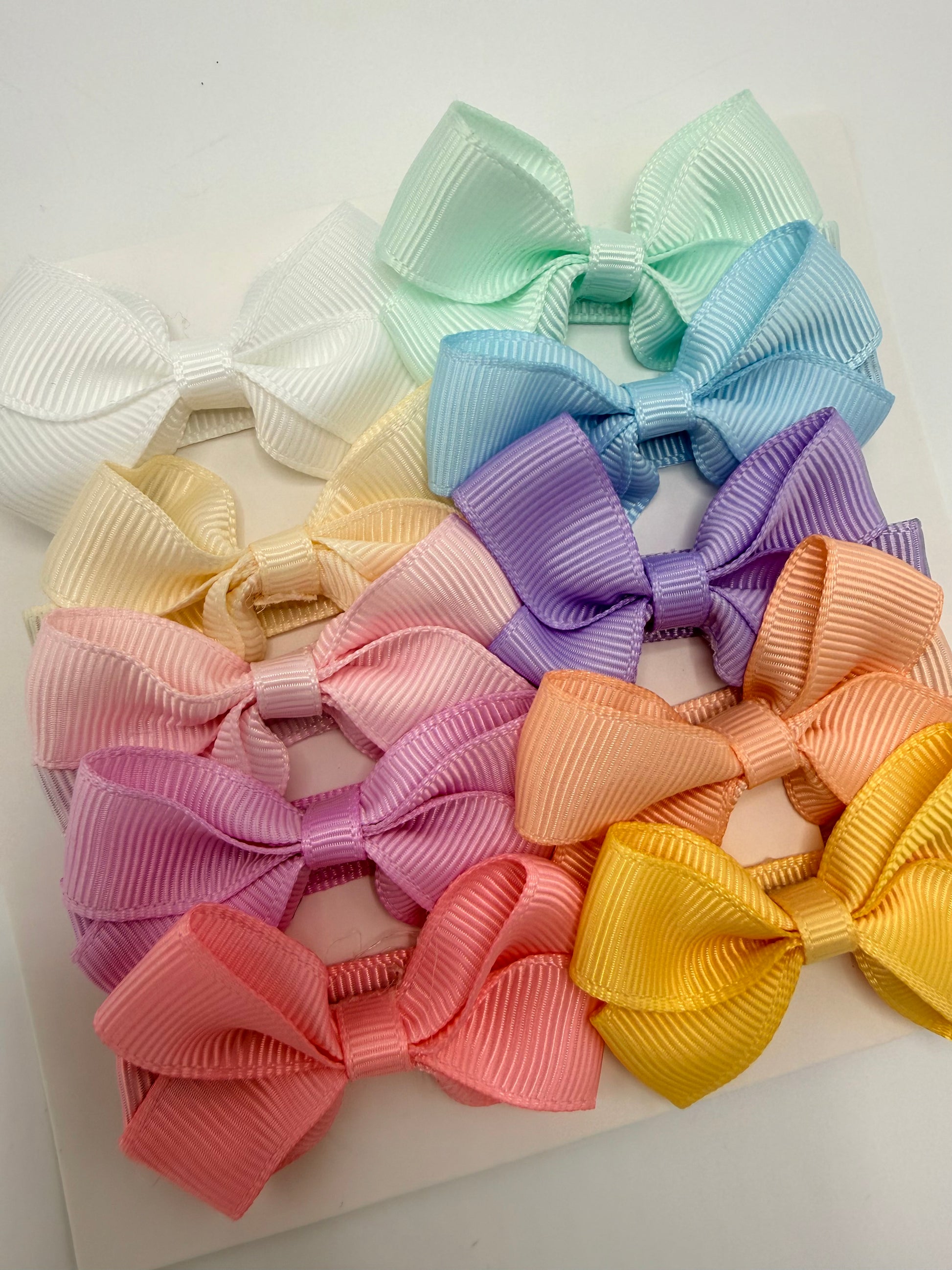 Perfect Pastels Pack of 10 My First Bow Clips For Baby Girls - Image 1