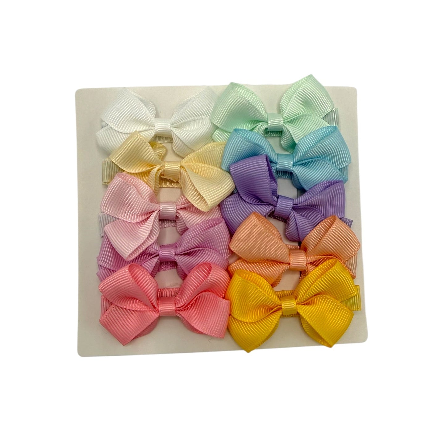 Perfect Pastels Pack of 10 My First Bow Clips For Baby Girls - Image 2