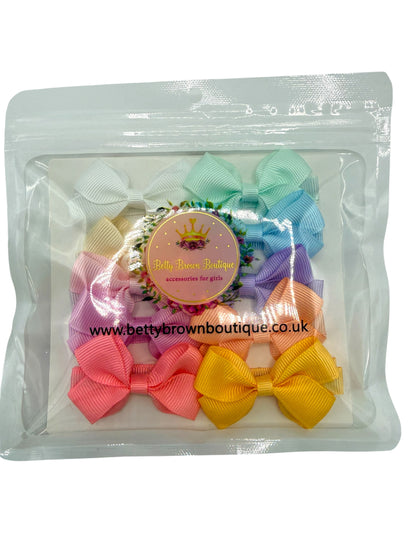 Perfect Pastels Pack of 10 My First Bow Clips For Baby Girls - Image 3