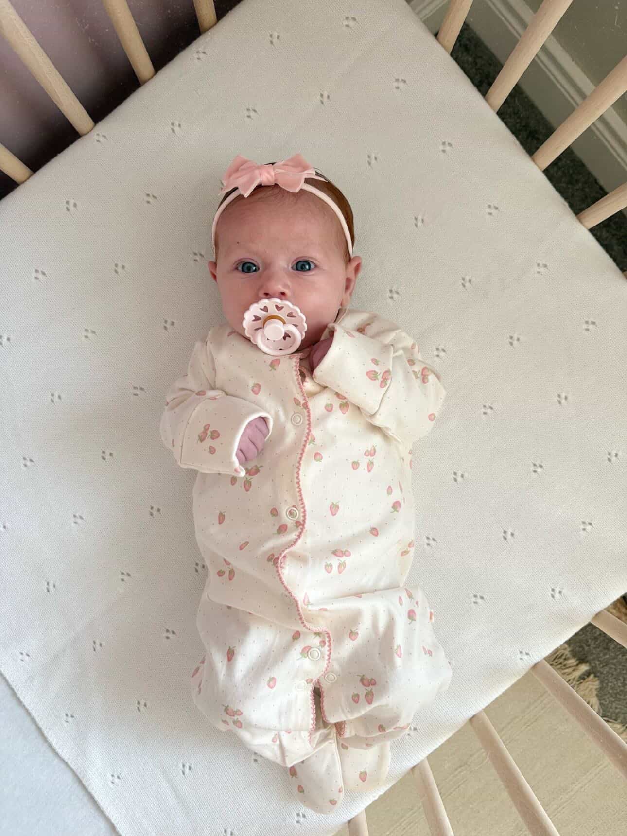 Peachy Pink 2.5 Inch Velvet Bow Headband For Newborns to Age 3 - Image 3