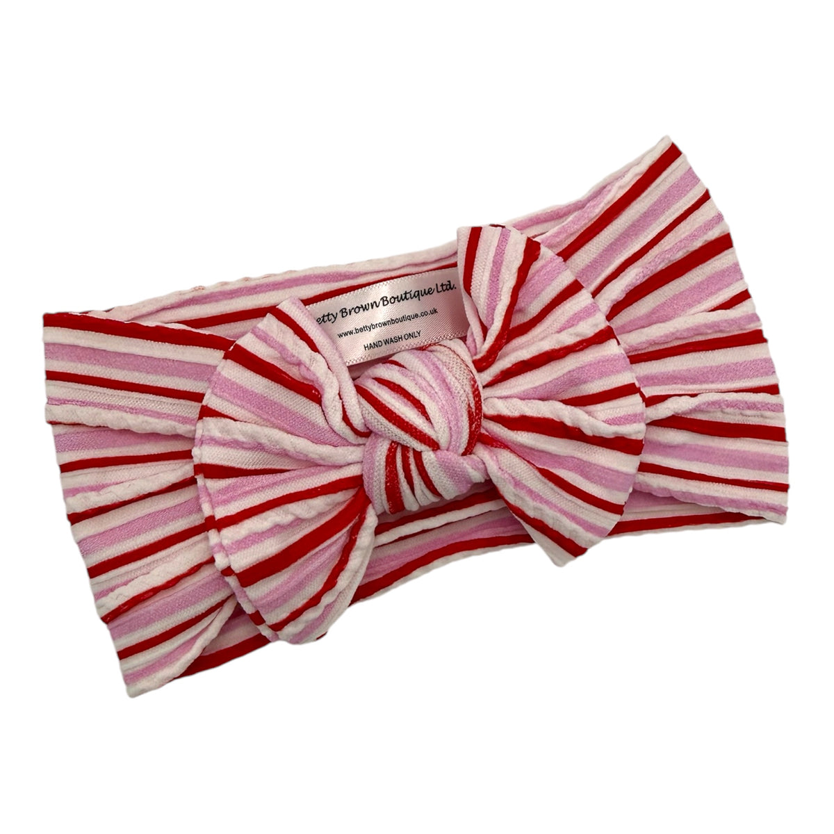 Gingham Gingerbread Man Christmas Smaller Bow Headband - Image 1