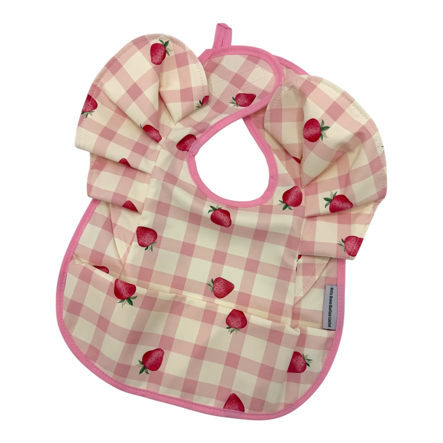 Croissant Pattern Frill Waterproof Bib For 6-18 Months Old - Image 1