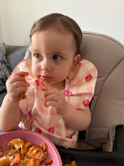 Croissant Pattern Frill Waterproof Bib For 6-18 Months Old - Image 6