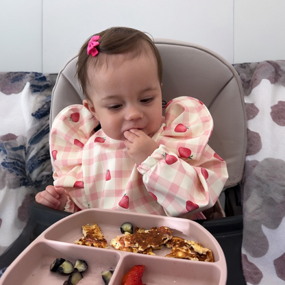 Croissant Waterproof Bib with Sleeves For 6-36 Months Old - Image 1