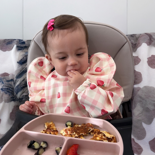 Croissant Waterproof Bib with Sleeves For 6-36 Months Old - Image 1