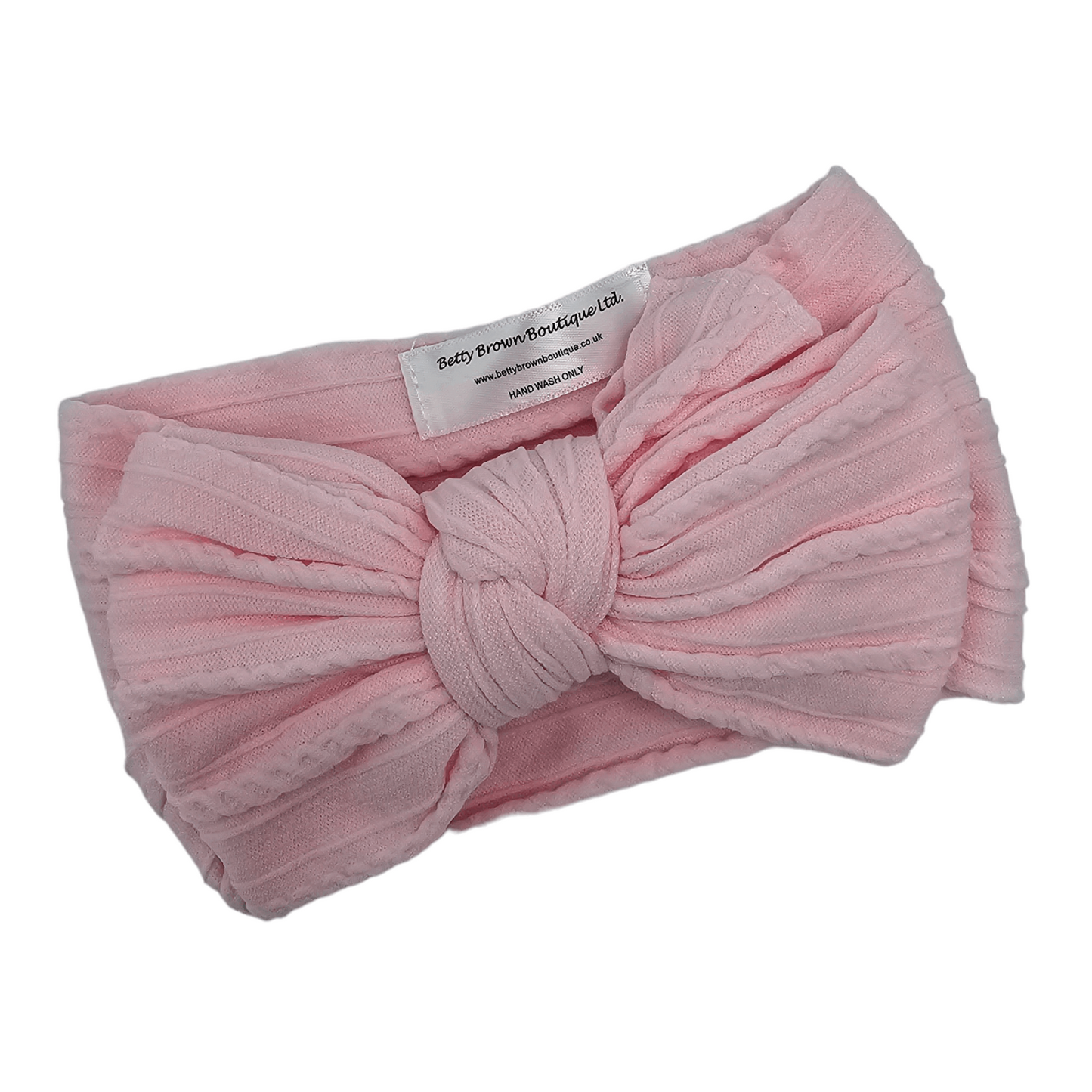 Pink Lemonade Larger Bow Headband For Babies From Newborn - Image 2