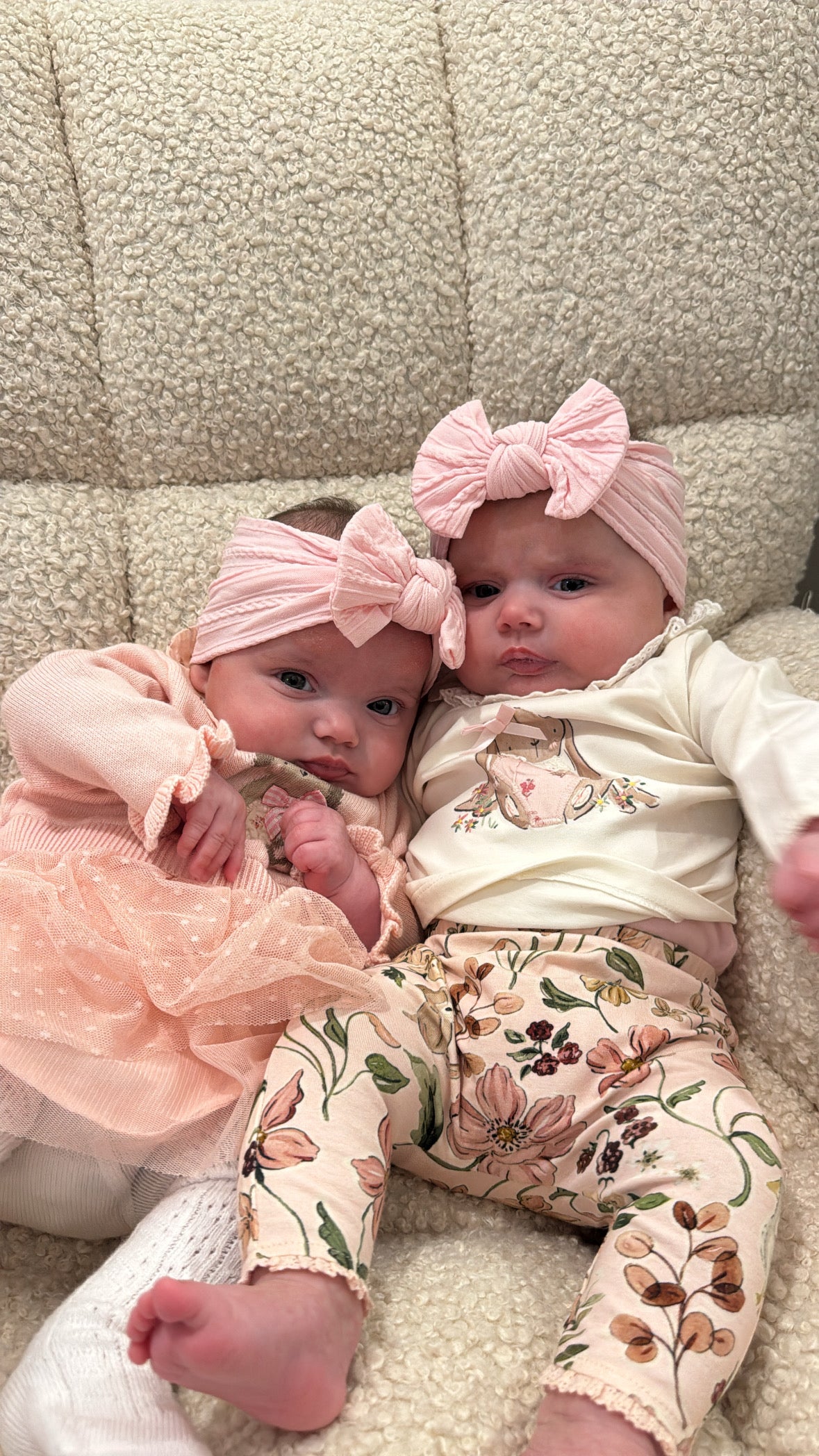 Pink Lemonade Smaller Bow Headband For Babies From Newborn - Image 5