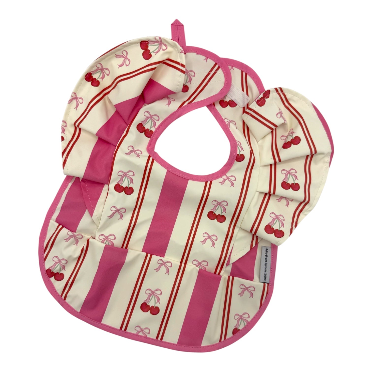 Croissant Pattern Frill Waterproof Bib For 6-18 Months Old - Image 1