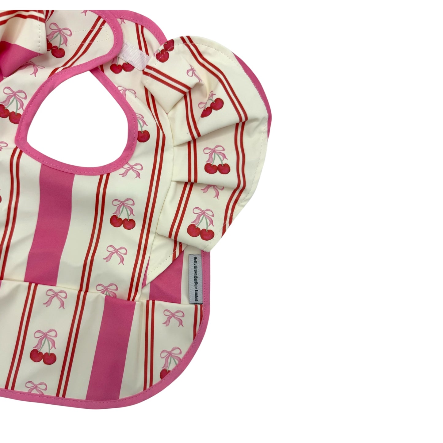 Croissant Pattern Frill Waterproof Bib For 6-18 Months Old - Image 2