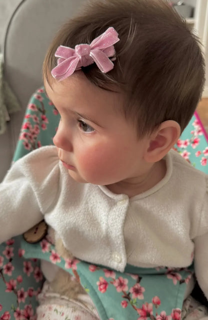 Pink Sparkle Pack of 10 My First 2 inch Bow Clips For Babies - Image 5