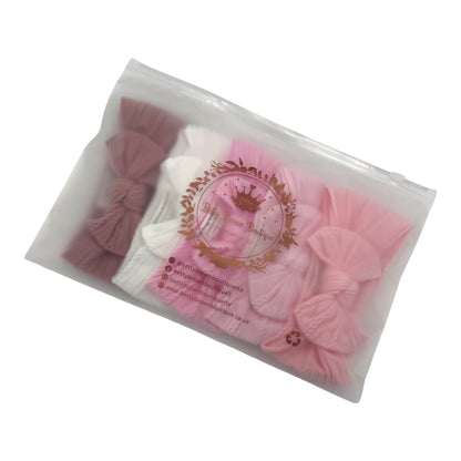 Pink Starter Bundle Smaller Bow Headbands Suitable From Newborn - Image 2