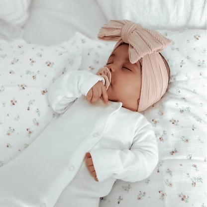 Primrose Pink Larger Bow Headband For Babies to Toddlers - Image 1