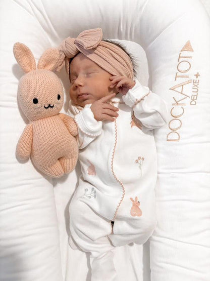 Primrose Pink Smaller Bow Headband For Babies From Newborn - Image 7