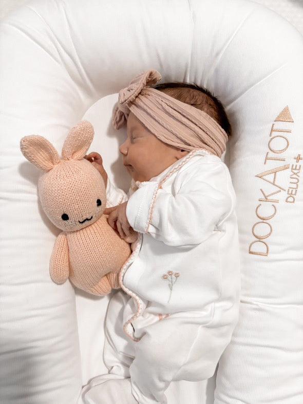 Primrose Pink Smaller Bow Headband For Babies From Newborn - Image 4