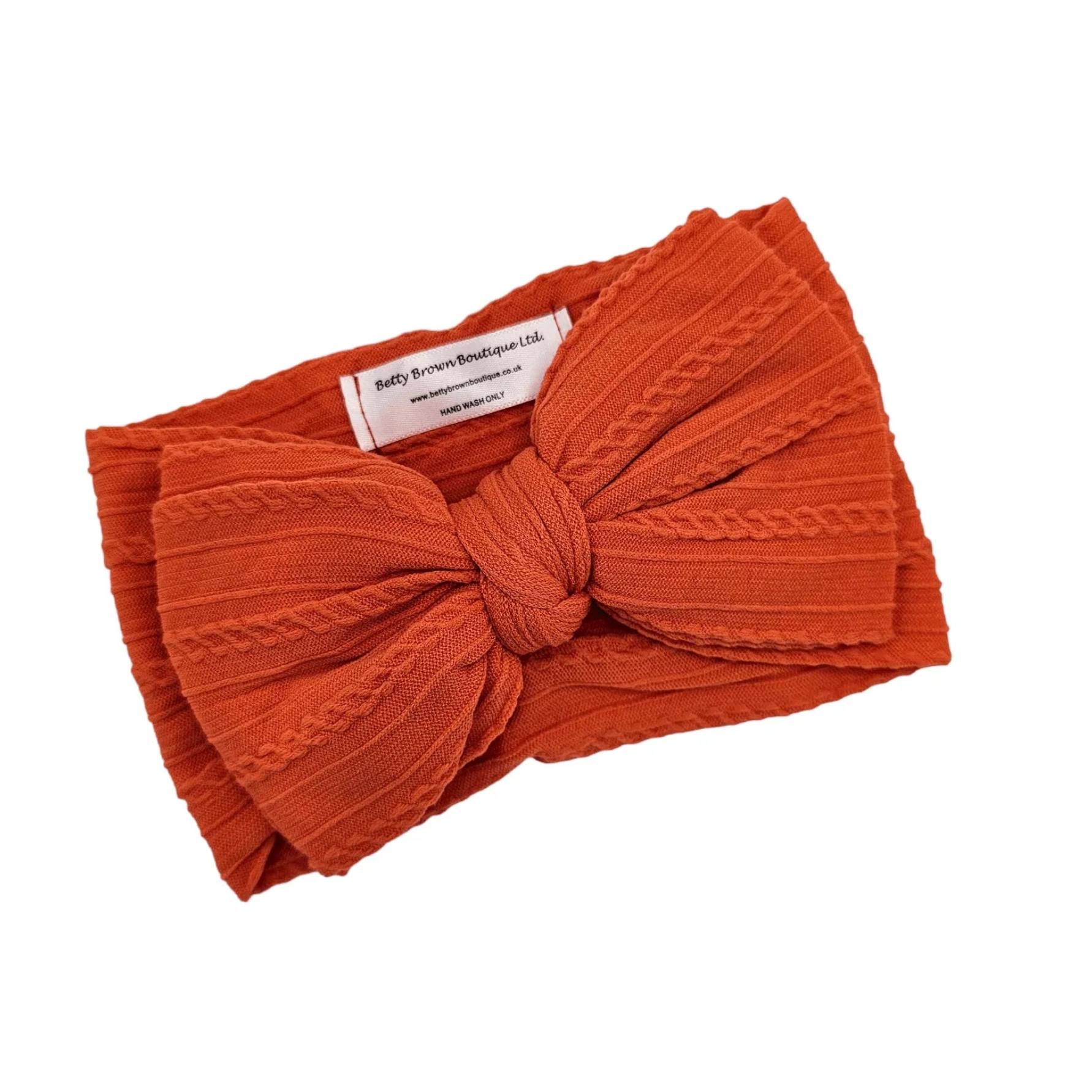 Pumpkin Orange Halloween Larger Bow Headband For Baby Girls - Image 2