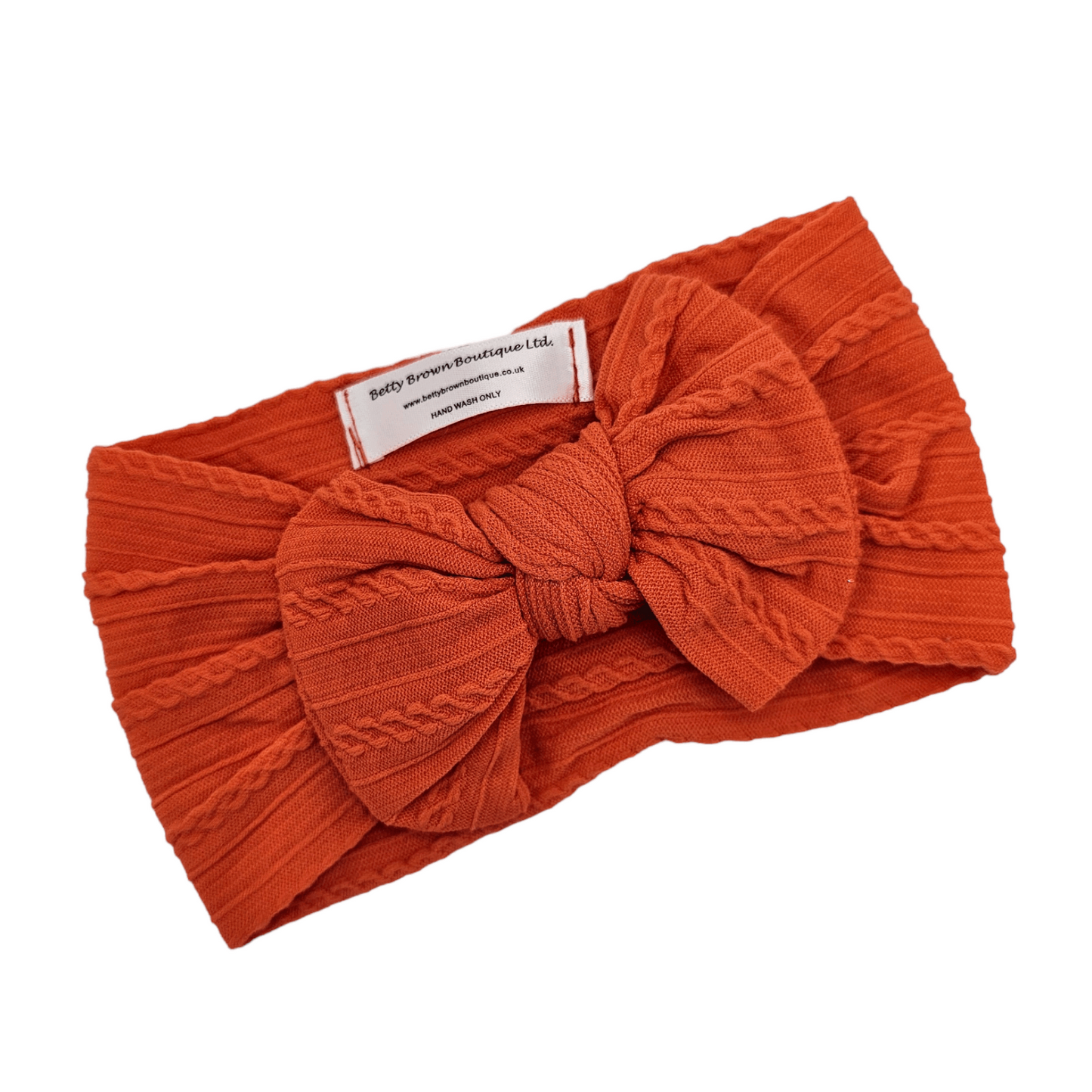 Pumpkin Orange Halloween Smaller Bow Headband For Babies - Image 2
