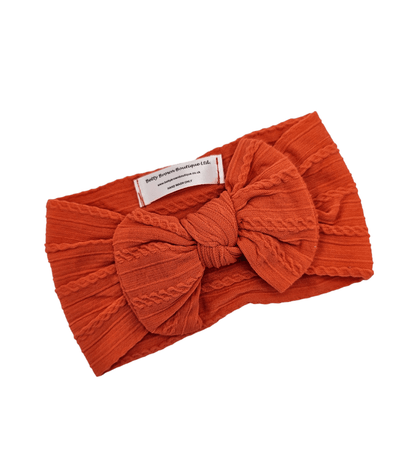 Pumpkin Orange Halloween Smaller Bow Headband For Babies - Image 3