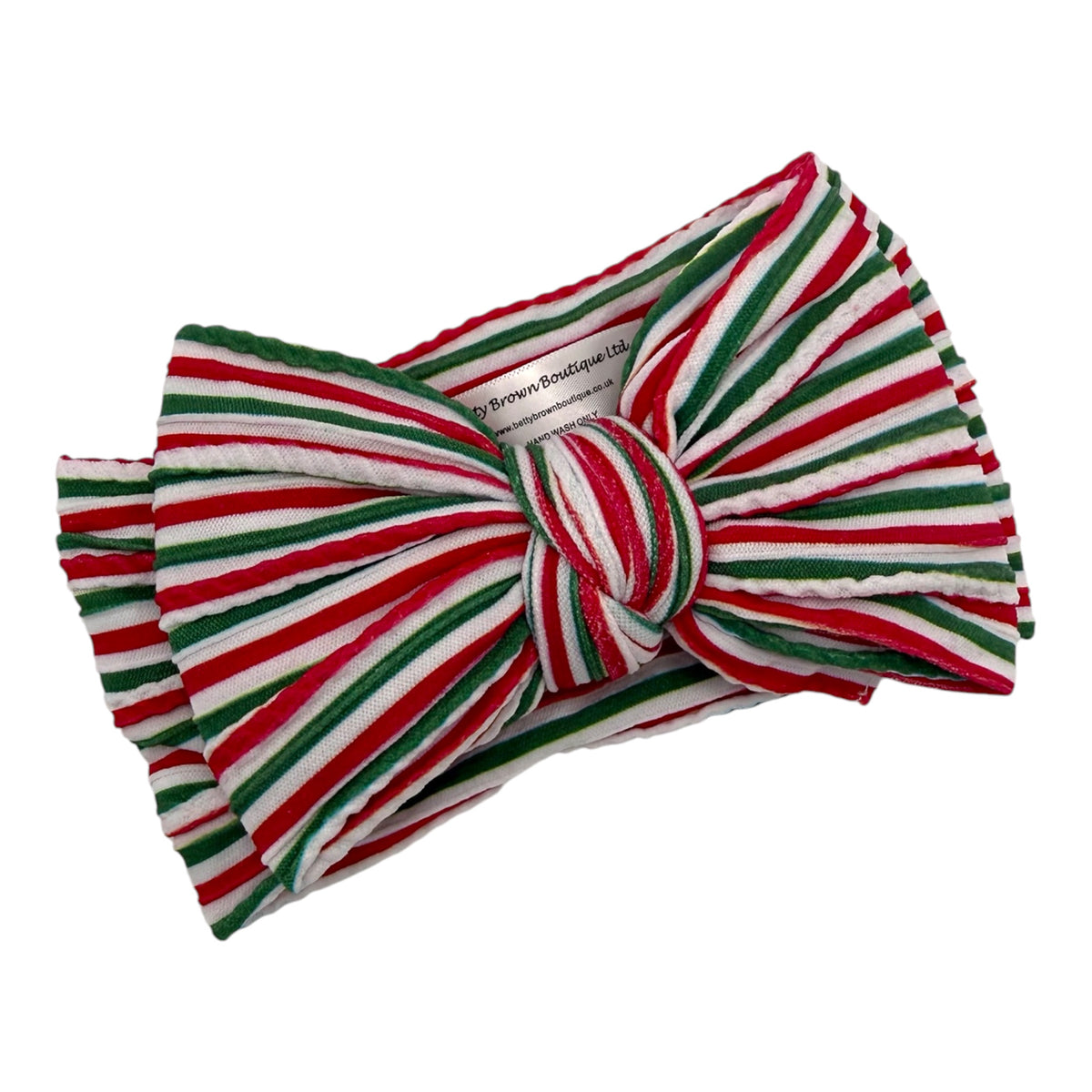 Christmas Cranberry Red Bow Larger Bow Headband For Girls - Image 1