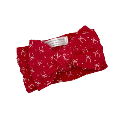 Red Bow Christmas Larger Bow Headband for Babies from Newborn - Image 2