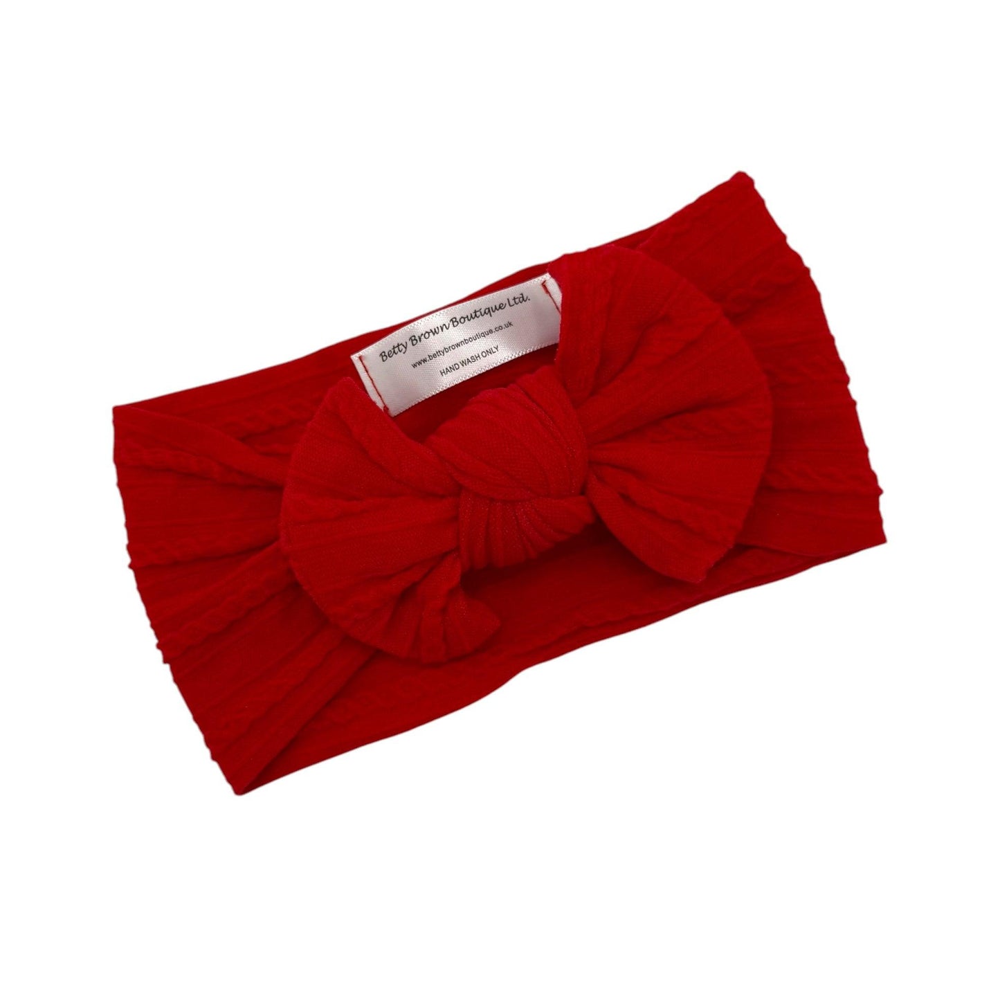 Red Smaller Bow Headband Designed For Babies From Newborn - Image 2