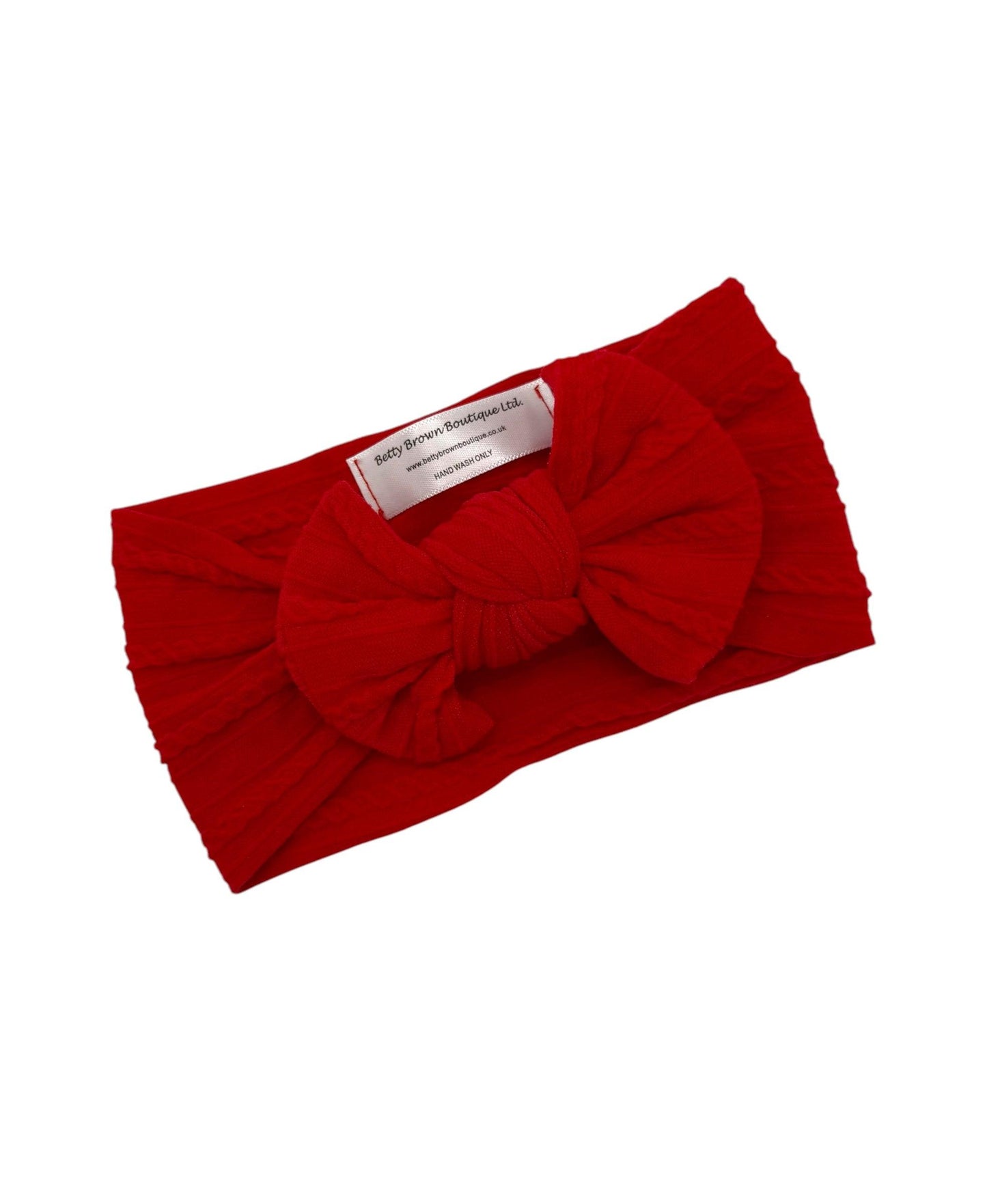 Red Smaller Bow Headband Designed For Babies From Newborn - Image 3
