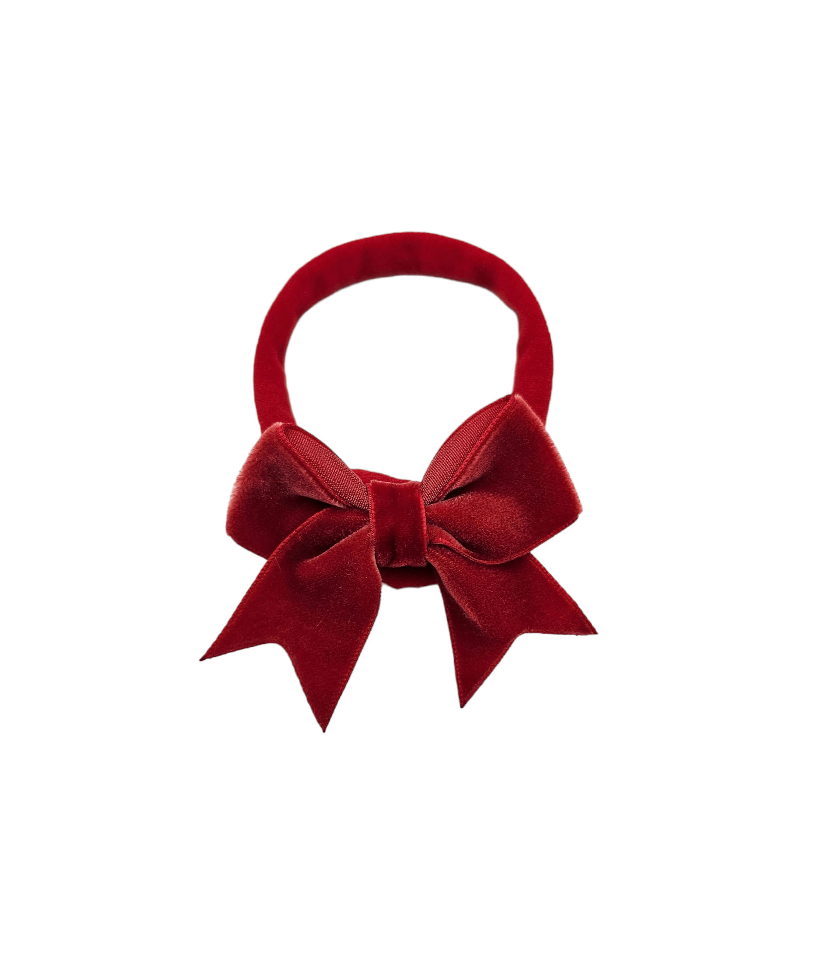 Christmas Red Velvet 2.5 Inch Bow Headband For Babies - Image 2