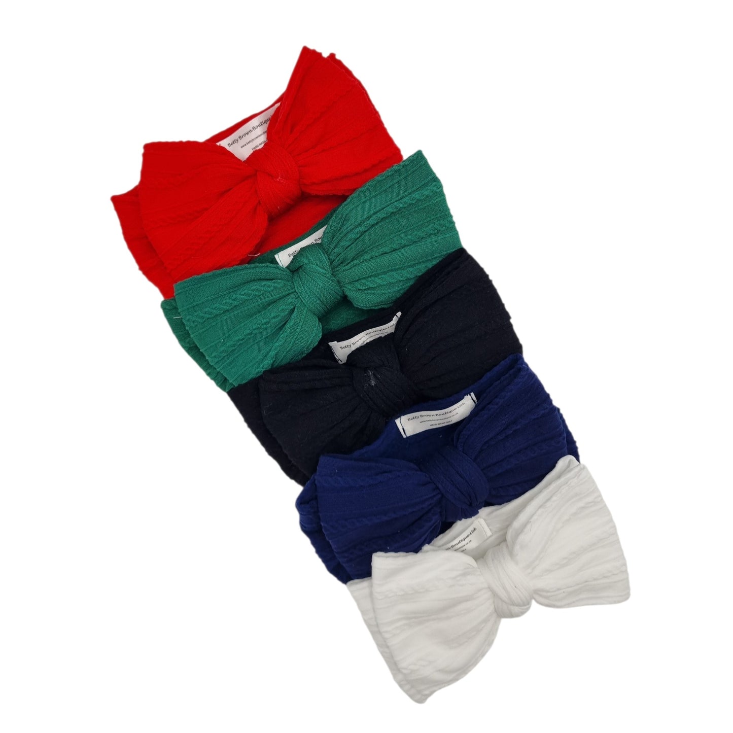 Imperfection Bundle of 5 Larger Bow Cable Knit Headbands