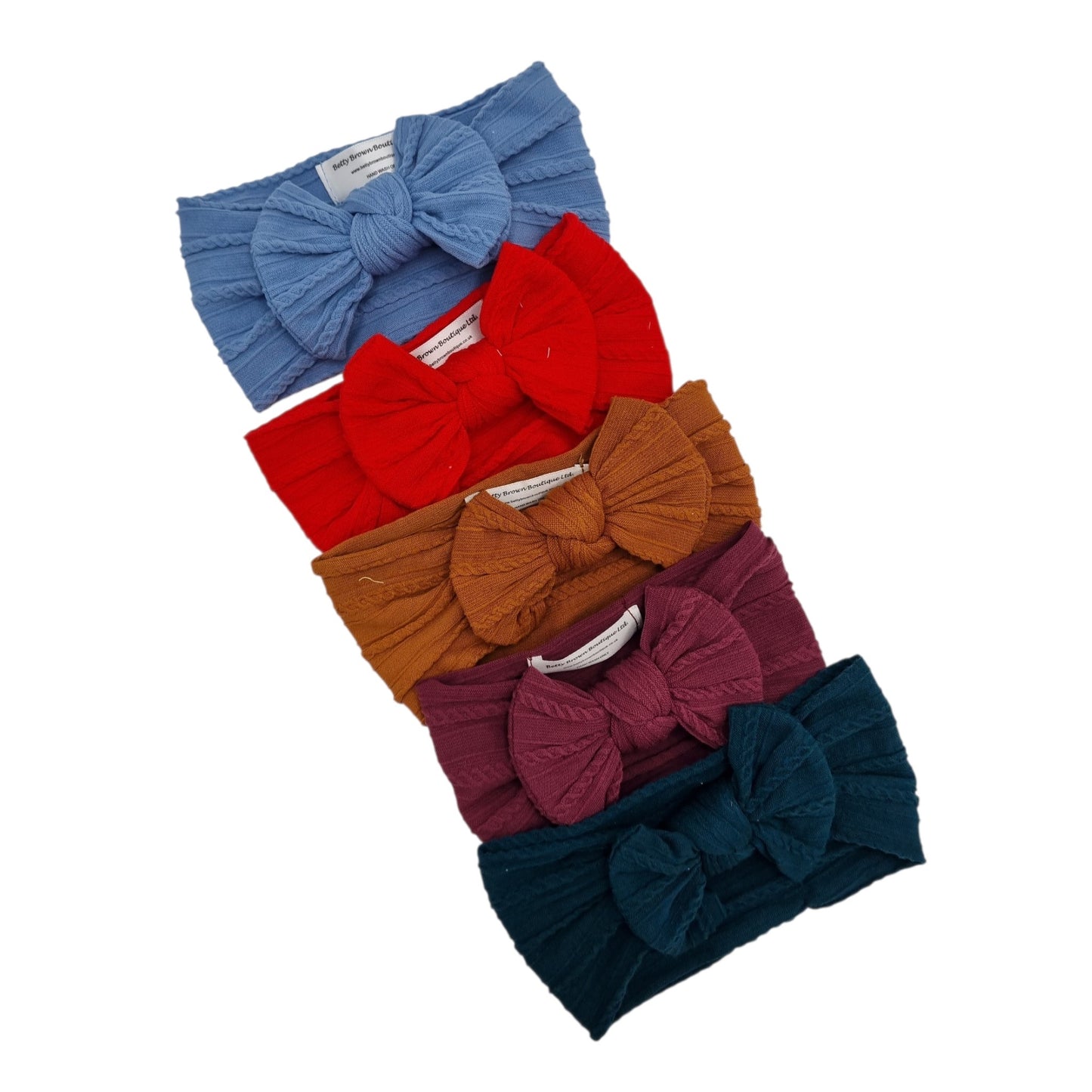 Imperfection Bundle Of 5 Smaller Bow Cable Knit Headbands