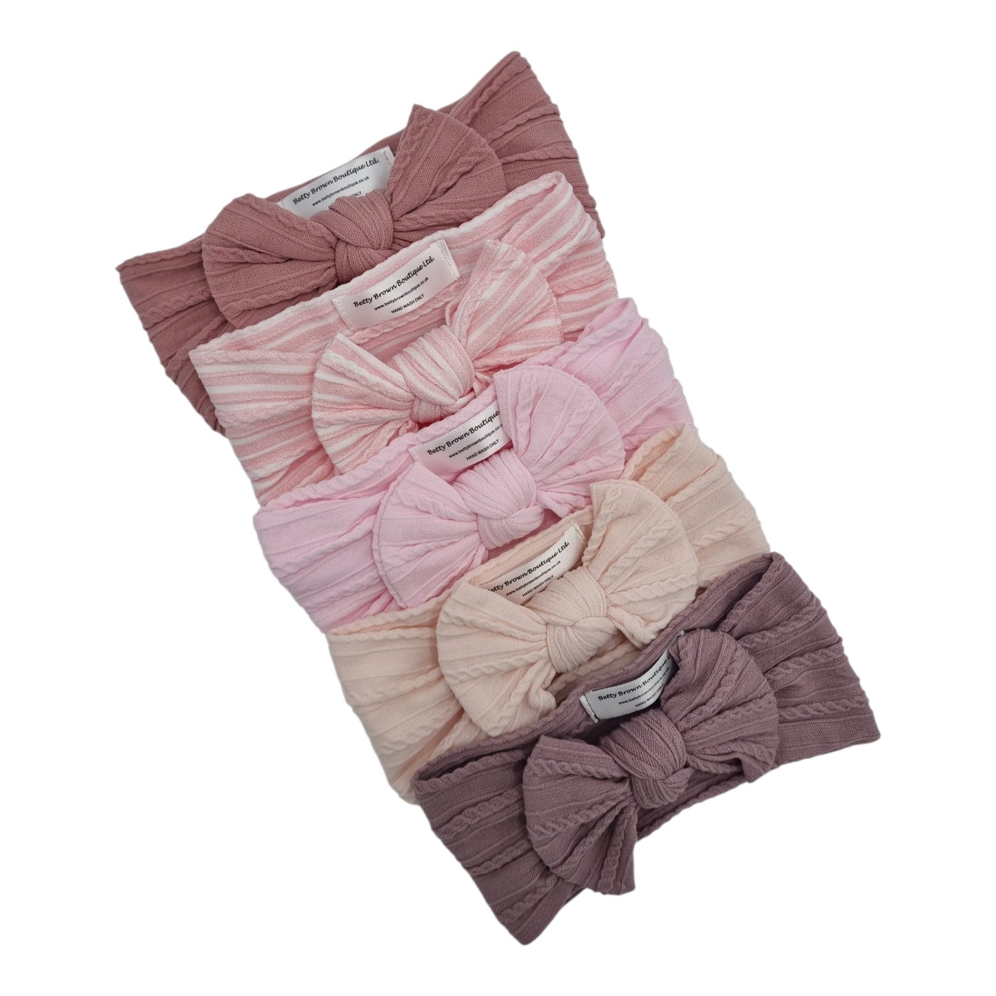 Imperfection Bundle Of 5 Smaller Bow Cable Knit Headbands