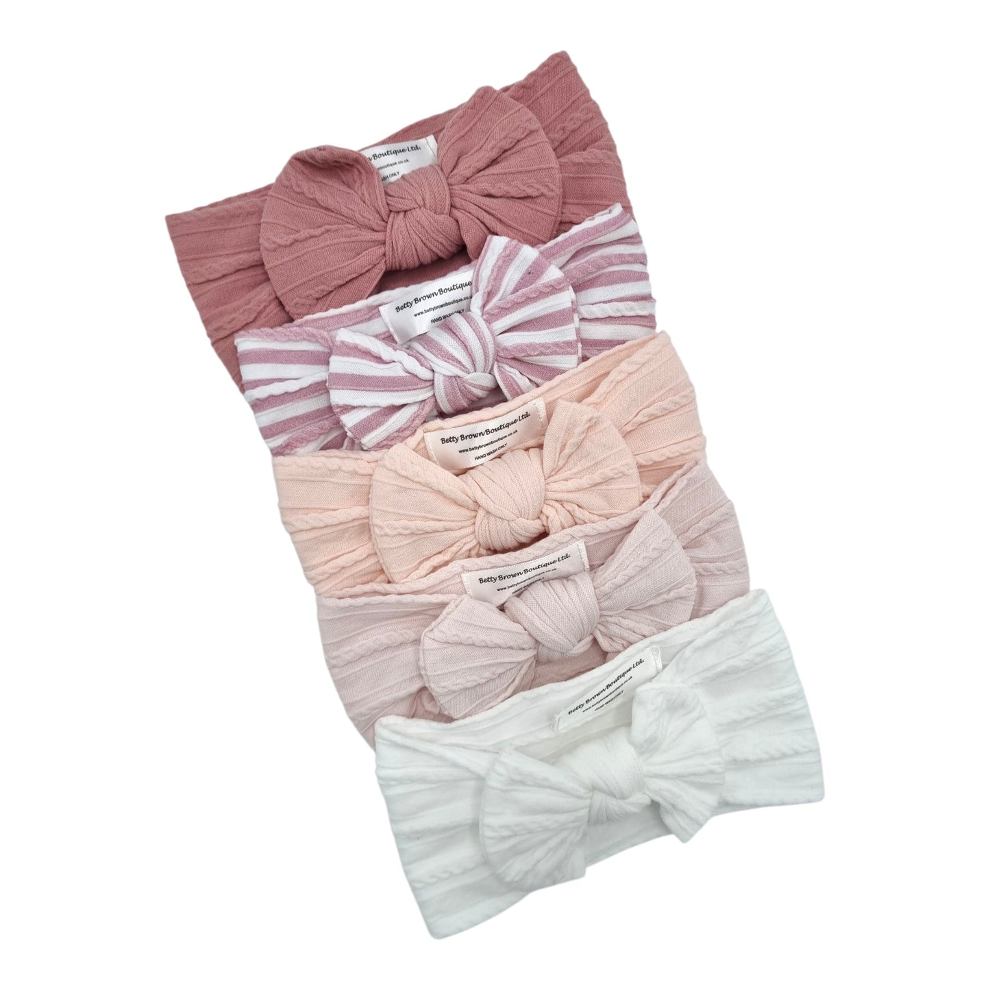 Imperfection Bundle Of 5 Smaller Bow Cable Knit Headbands