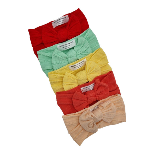 Imperfection Bundle Of 5 Smaller Bow Cable Knit Headbands