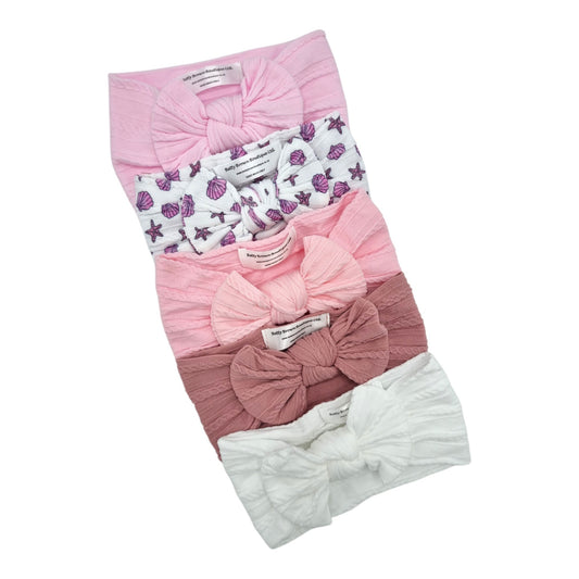Imperfection Bundle Of 5 Smaller Bow Cable Knit Headbands