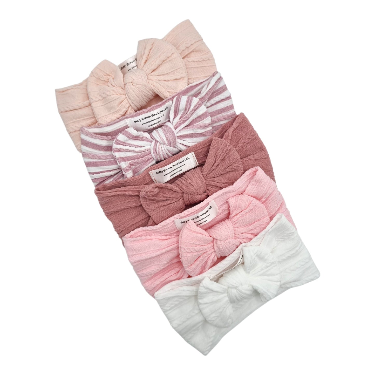 Imperfection Bundle Of 5 Smaller Bow Cable Knit Headbands