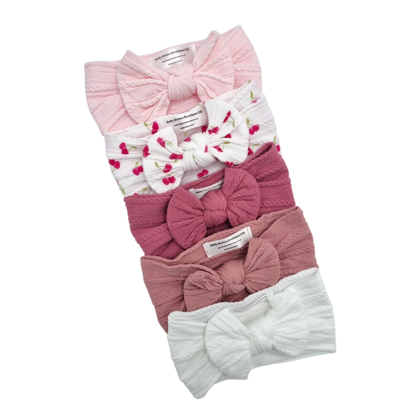 Imperfection Bundle Of 5 Smaller Bow Cable Knit Headbands