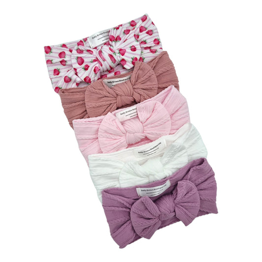 Imperfection Bundle Of 5 Smaller Bow Cable Knit Headbands