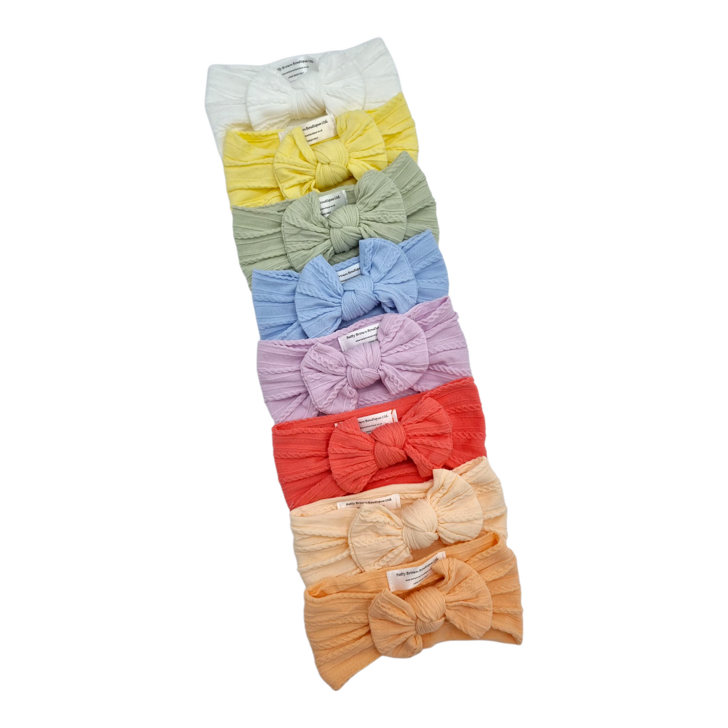 Imperfection Bundle Of 8 Smaller Bow Cable Knit Headbands