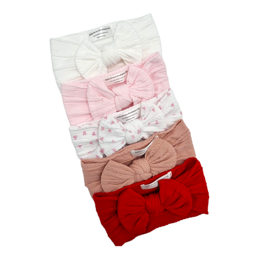 Imperfection Bundle Of 5 Smaller Bow Cable Knit Headbands