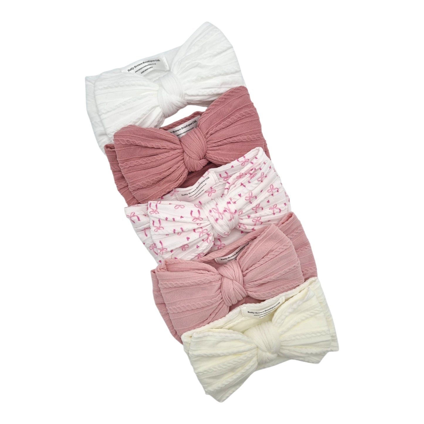 Imperfection Bundle of 5 Larger Bow Cable Knit Headbands