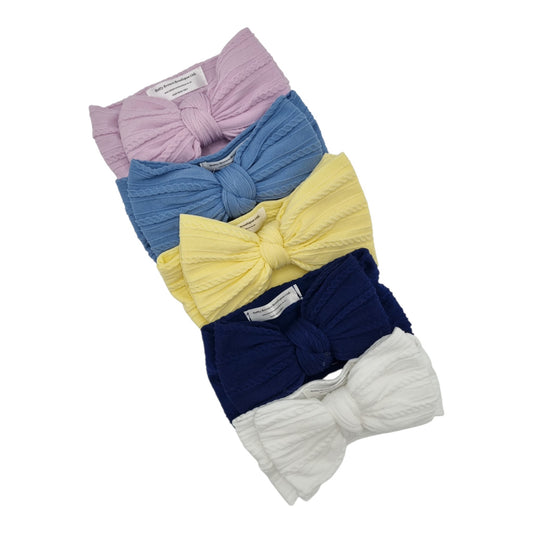 Imperfection Bundle of 5 Larger Bow Cable Knit Headbands