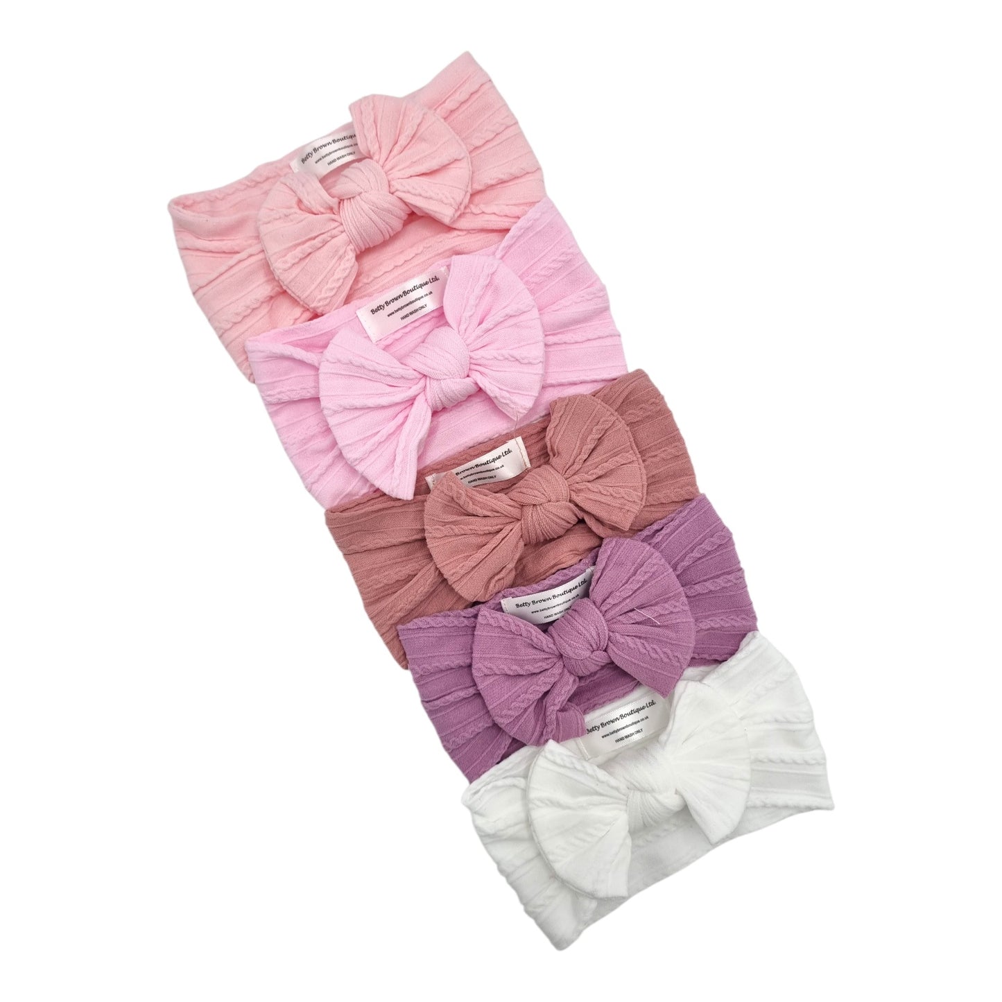 Imperfection Bundle Of 5 Smaller Bow Cable Knit Headbands