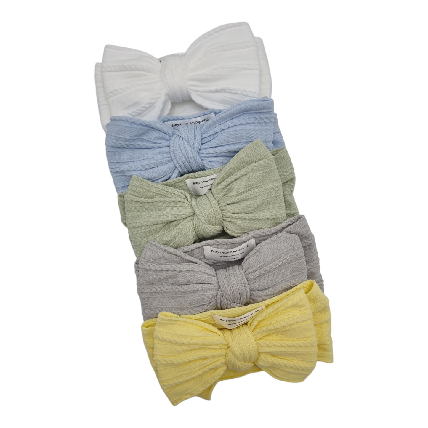 Imperfection Bundle of 5 Larger Bow Cable Knit Headbands