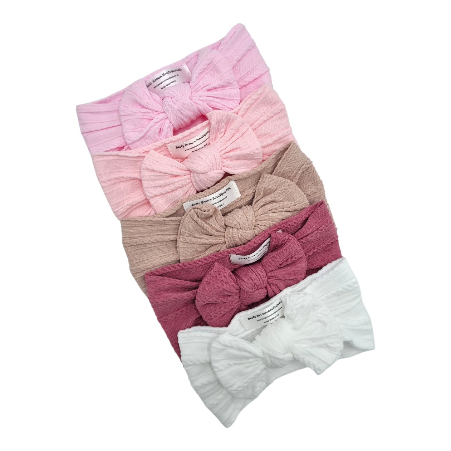 Imperfection Bundle Of 5 Smaller Bow Cable Knit Headbands