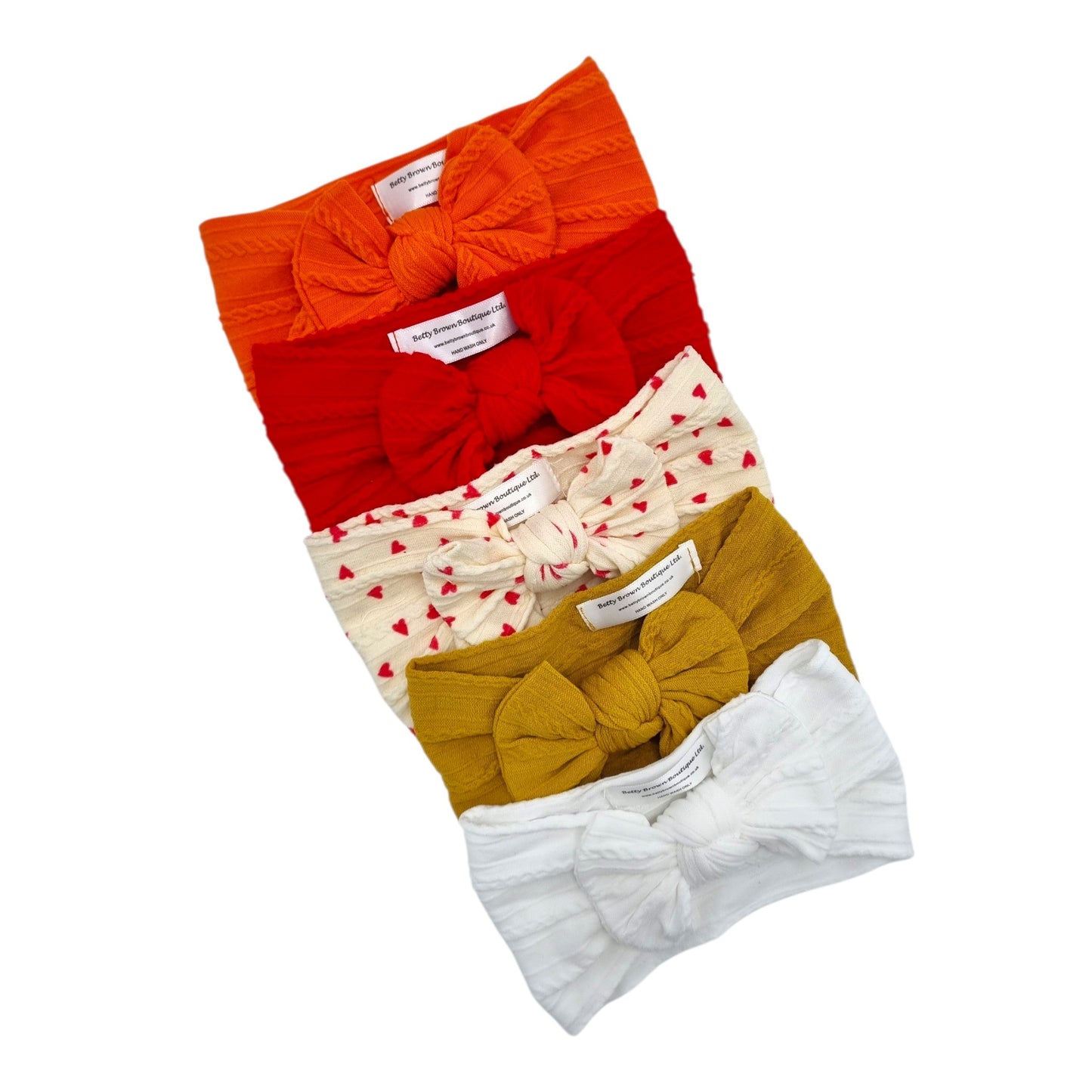 Imperfection Bundle Of 5 Smaller Bow Cable Knit Headbands