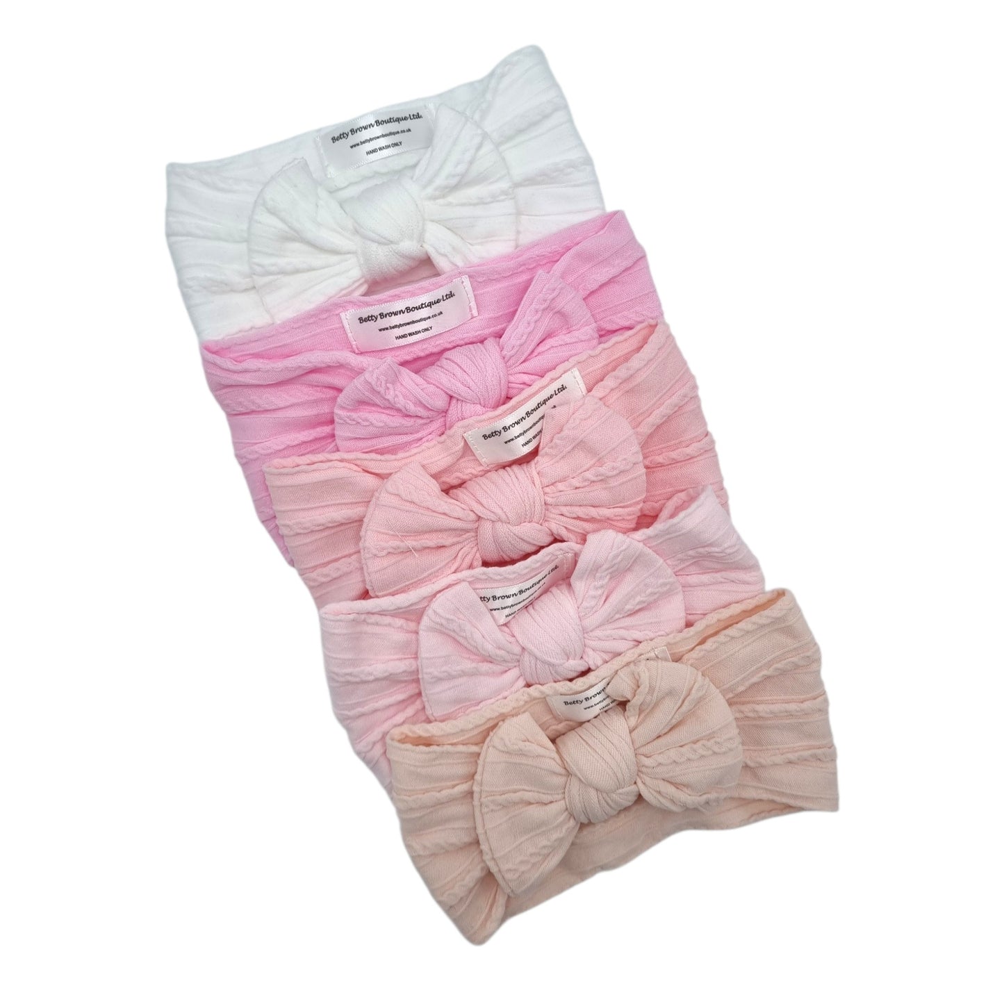 Imperfection Bundle Of 5 Smaller Bow Cable Knit Headbands