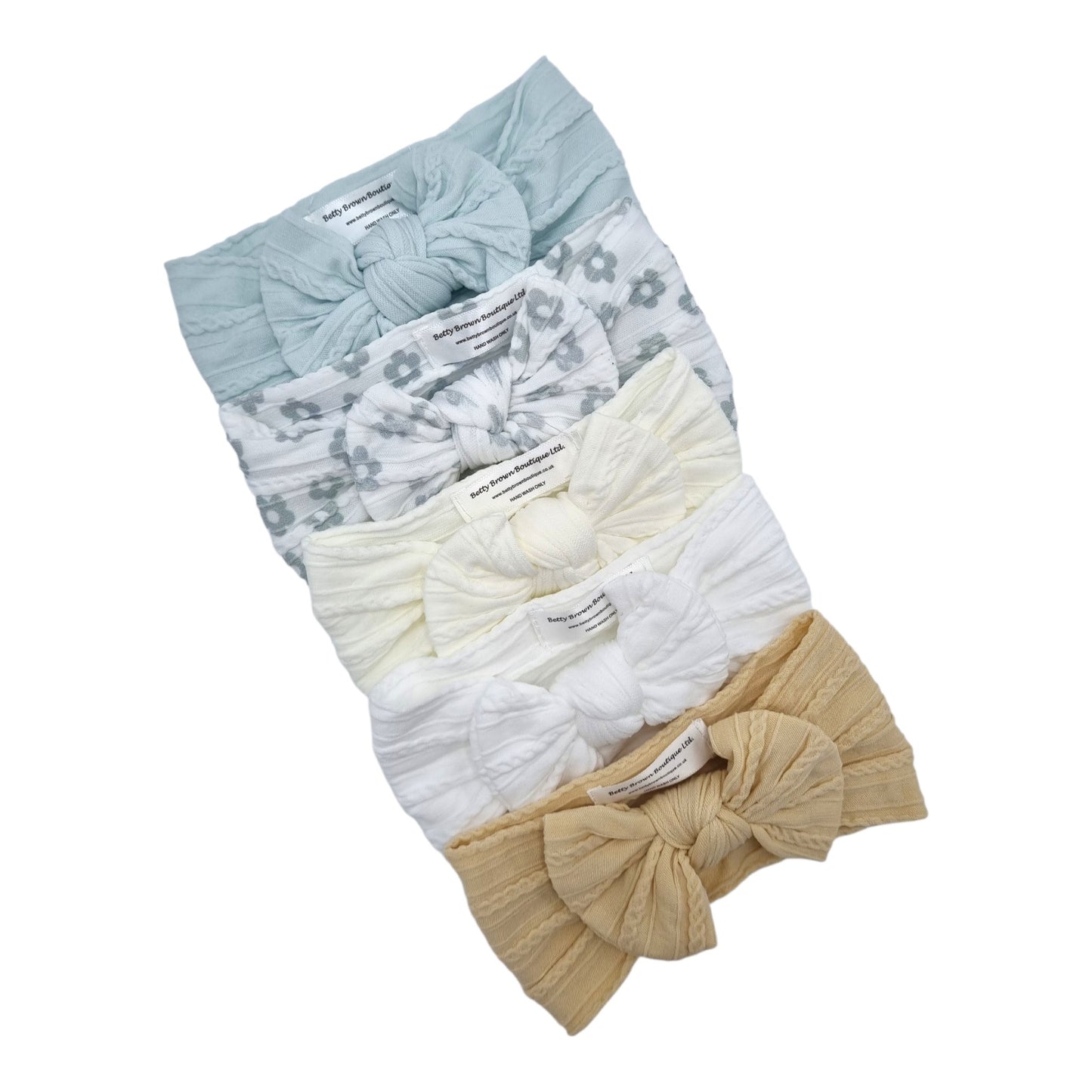 Imperfection Bundle Of 5 Smaller Bow Cable Knit Headbands