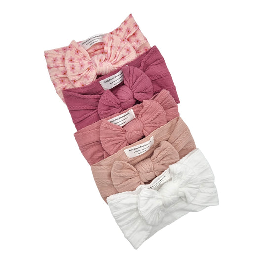 Imperfection Bundle Of 5 Smaller Bow Cable Knit Headbands