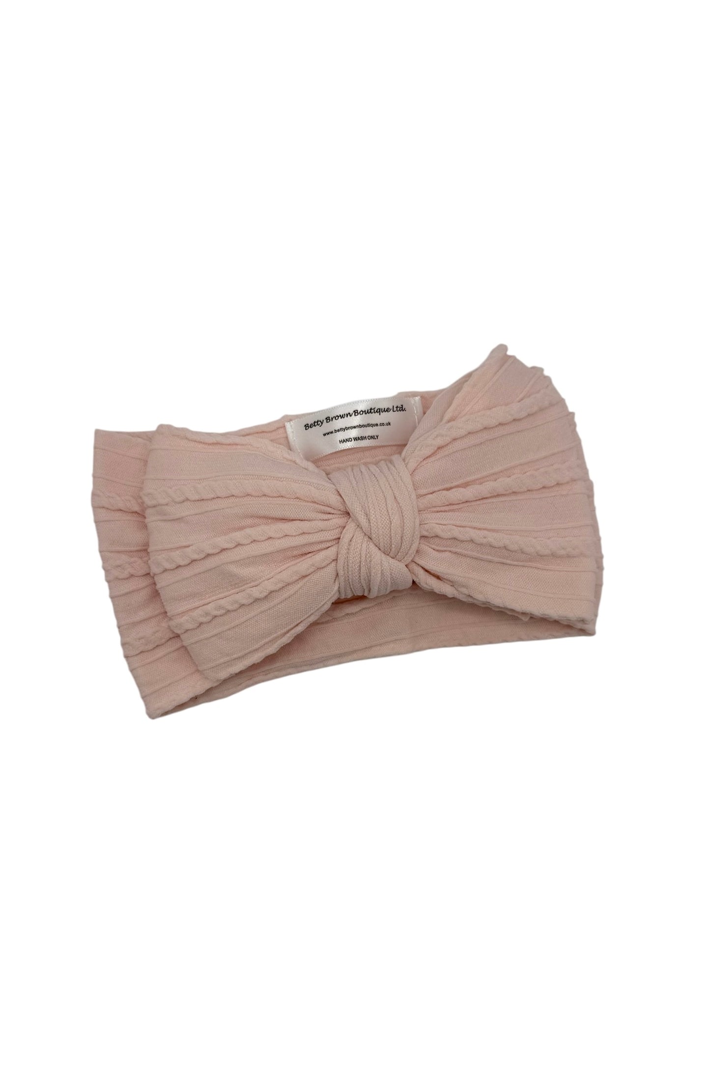 Rosewater Pink Larger Bow Headband For Newborns to Age 3 - Image 2