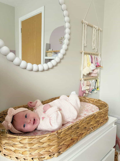Rosewater Pink Smaller Bow Headband For Babies - Image 5